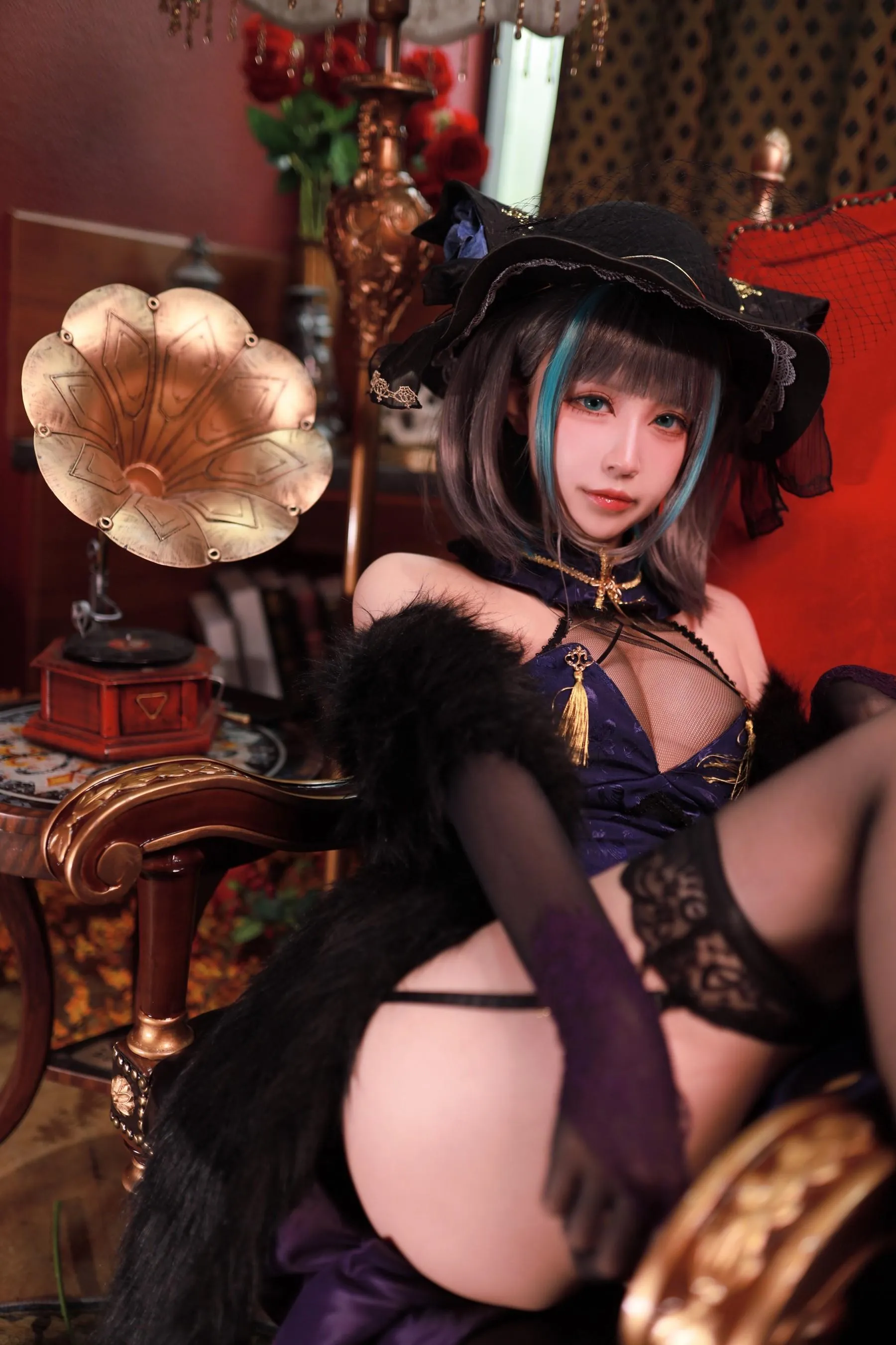黑白御猫 – NO.07 柴郡旗袍 [37P]插图3